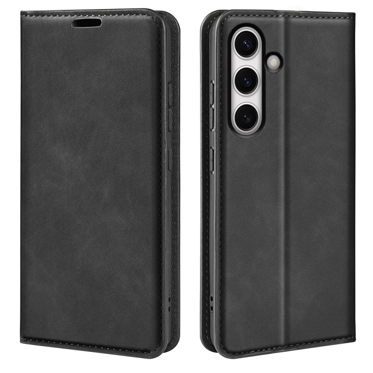 Retro-skin Magnetic Suction Leather Phone Case, For Samsung Galaxy S24 FE 5G, For Samsung Galaxy M55 5G, For Samsung Galaxy M15 5G, For Samsung Galaxy A55, For Samsung Galaxy A35, For Samsung Galaxy S24 Ultra 5G