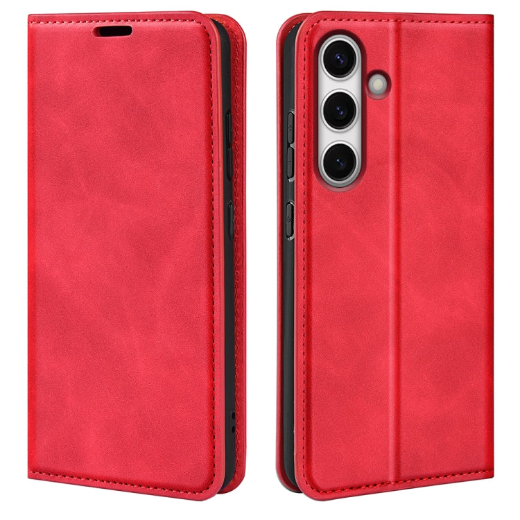 Retro-skin Magnetic Suction Leather Phone Case, For Samsung Galaxy S24 FE 5G, For Samsung Galaxy M55 5G, For Samsung Galaxy M15 5G, For Samsung Galaxy A55, For Samsung Galaxy A35, For Samsung Galaxy S24 Ultra 5G