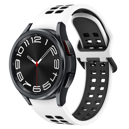 Two-Color Breathable Silicone Watch Band, For Samsung Galaxy Watch 6 Classic 47mm, For Samsung Galaxy Watch 6 44mm