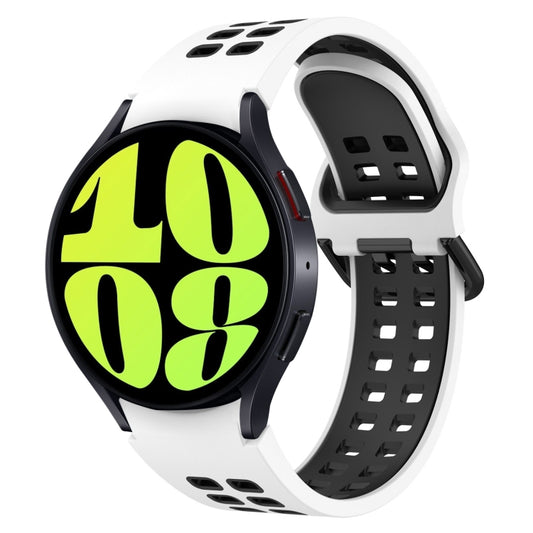 Two-Color Breathable Silicone Watch Band, For Samsung Galaxy Watch 6 40mm, For Samsung Galaxy Watch 6 Classic 43mm