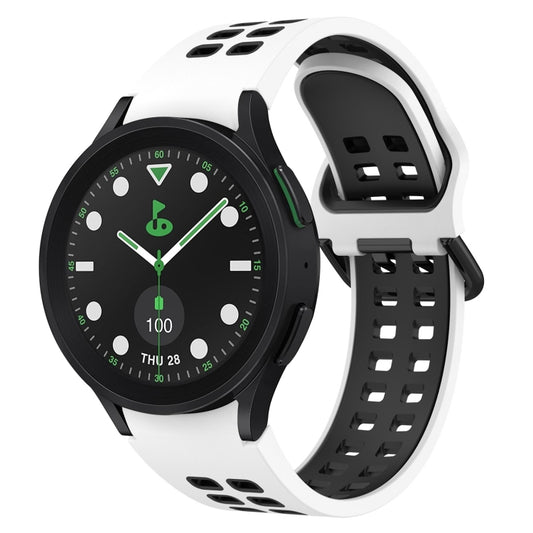 Two-Color Breathable Silicone Watch Band, For Samsung Galaxy watch 5 Pro Golf Edition, For Samsung Galaxy watch 5 Golf Edition