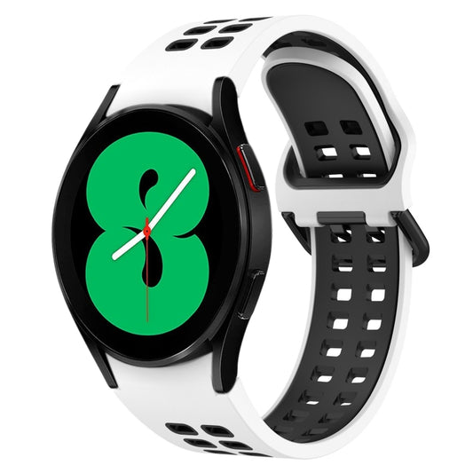 Two-Color Breathable Silicone Watch Band, For Samsung Galaxy Watch 4 40mm, For Samsung  Galaxy Watch 4 Classic 46mm