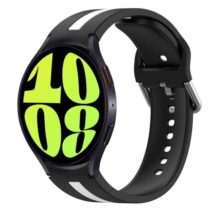 Two-Color Silicone Watch Band, For Samsung Galaxy Watch 6 Classic 47mm, For Samsung Galaxy Watch 6 44mm