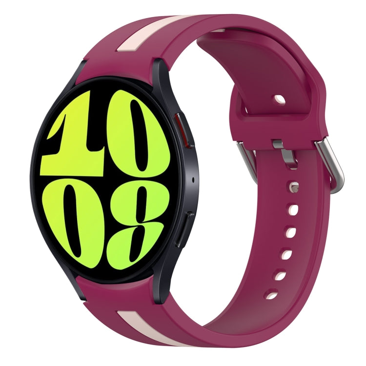 Two-Color Silicone Watch Band, For Samsung Galaxy Watch 6 Classic 47mm, For Samsung Galaxy Watch 6 44mm