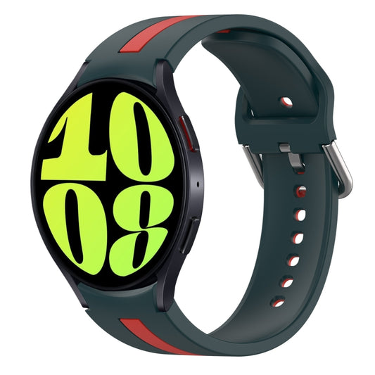 Two-Color Silicone Watch Band, For Samsung Galaxy Watch 6 40mm, For Samsung Galaxy Watch 6 Classic 43mm