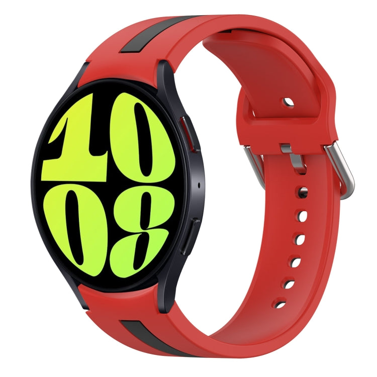 Two-Color Silicone Watch Band, For Samsung Galaxy Watch 6 40mm, For Samsung Galaxy Watch 6 Classic 43mm