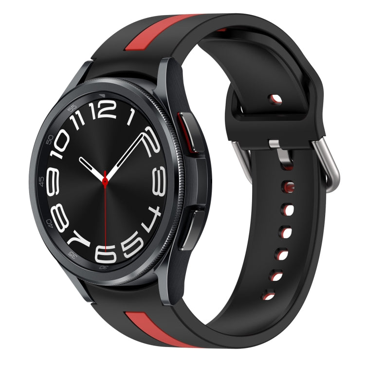 Two-Color Silicone Watch Band, For Samsung Galaxy Watch 6 40mm, For Samsung Galaxy Watch 6 Classic 43mm