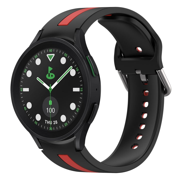 Two-Color Silicone Watch Band, For Samsung Galaxy watch 5 Pro Golf Edition, For Samsung Galaxy watch 5 Golf Edition