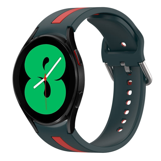 Two-Color Silicone Watch Band, For Samsung Galaxy Watch 4 44mm, For Samsung Galaxy Watch 4 40mm