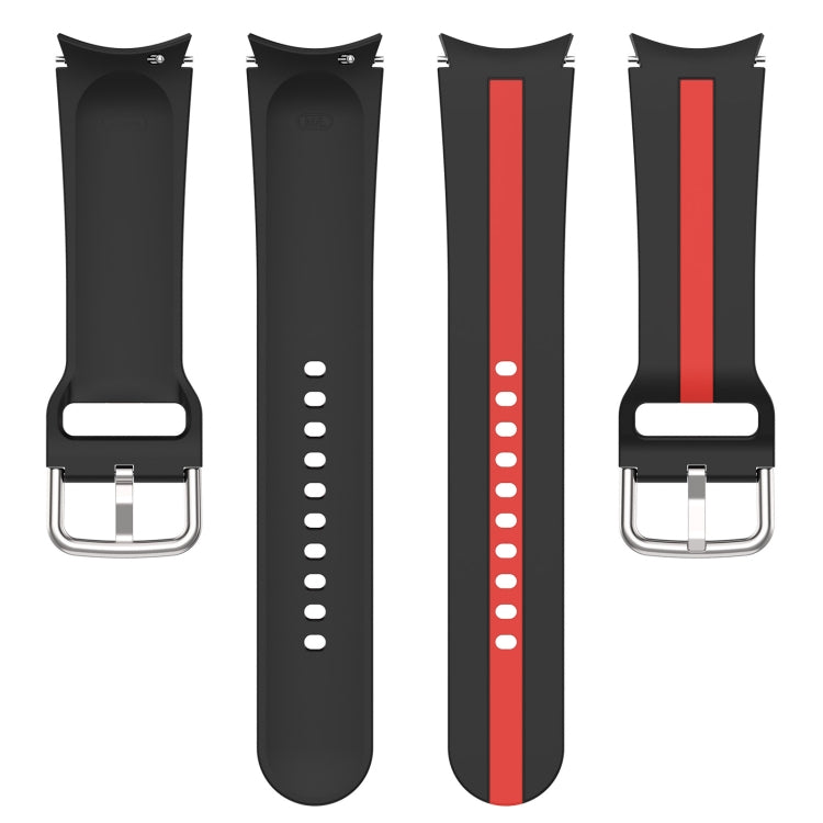 Two-Color Silicone Watch Band, For Samsung  Galaxy Watch 4 Classic 46mm, For Samsung  Galaxy Watch 4 Classic 42mm