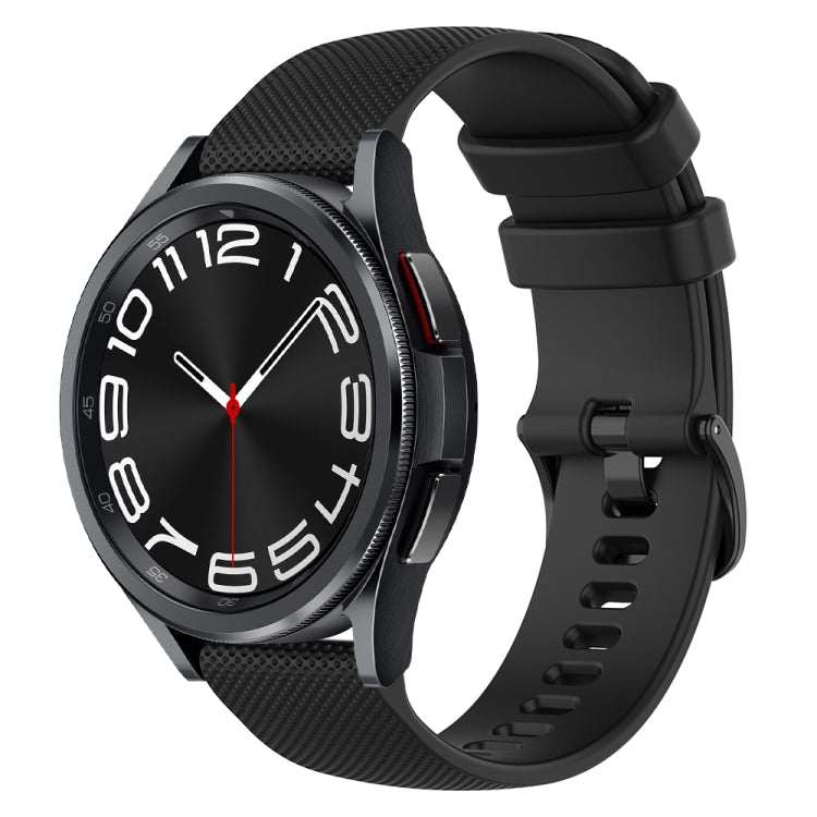 20mm Checkered Silicone Watch Band, For Samsung Galaxy Watch 6 Classic 47mm, For Samsung Galaxy Watch 6 44mm