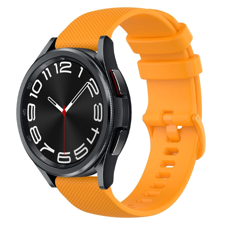 20mm Checkered Silicone Watch Band, For Samsung Galaxy Watch 6 Classic 47mm, For Samsung Galaxy Watch 6 44mm