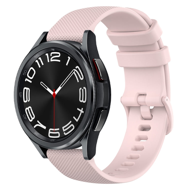 20mm Checkered Silicone Watch Band, For Samsung Galaxy Watch 6 Classic 47mm, For Samsung Galaxy Watch 6 44mm