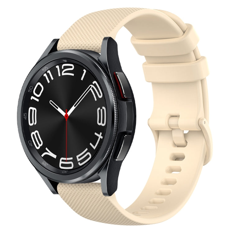20mm Checkered Silicone Watch Band, For Samsung Galaxy Watch 6 Classic 47mm, For Samsung Galaxy Watch 6 44mm