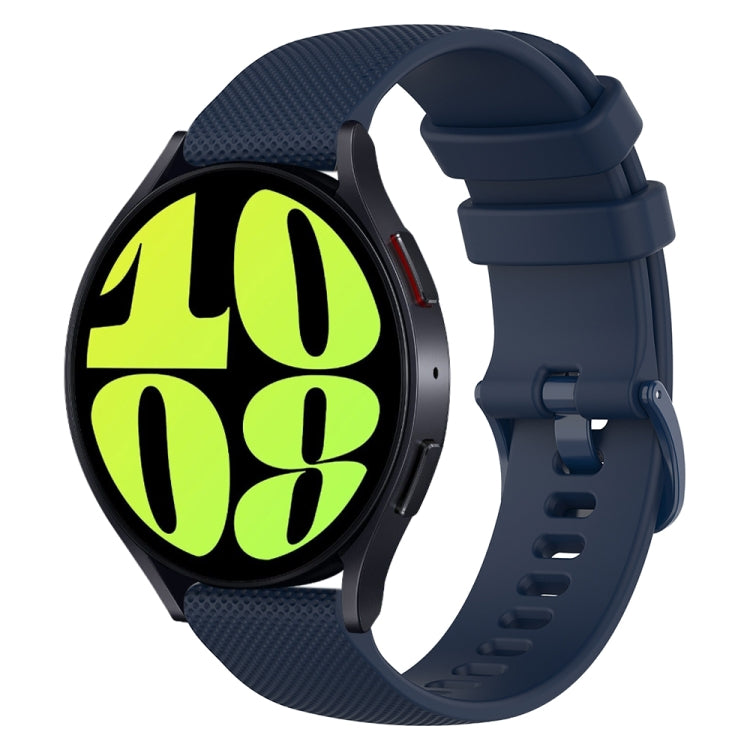 20mm Checkered Silicone Watch Band, For Samsung Galaxy Watch 6 Classic 47mm, For Samsung Galaxy Watch 6 44mm