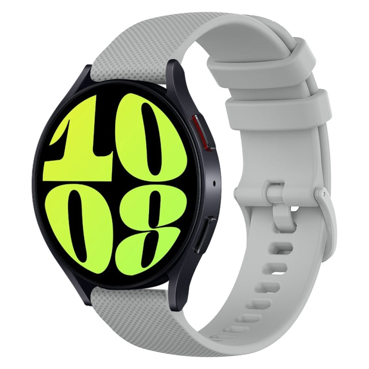 20mm Checkered Silicone Watch Band, For Samsung Galaxy Watch 6 Classic 47mm, For Samsung Galaxy Watch 6 44mm