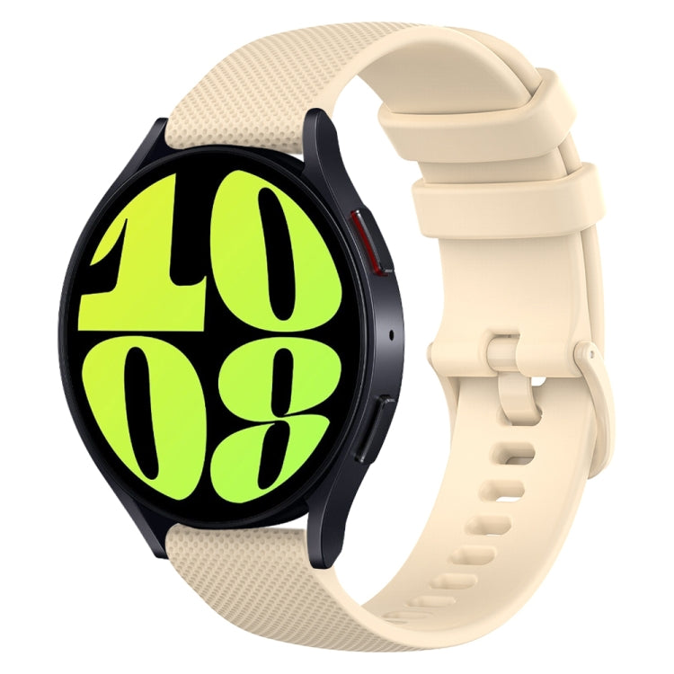 20mm Checkered Silicone Watch Band, For Samsung Galaxy Watch 6 Classic 47mm, For Samsung Galaxy Watch 6 44mm