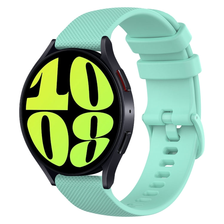 20mm Checkered Silicone Watch Band, For Samsung Galaxy Watch 6 Classic 47mm, For Samsung Galaxy Watch 6 44mm