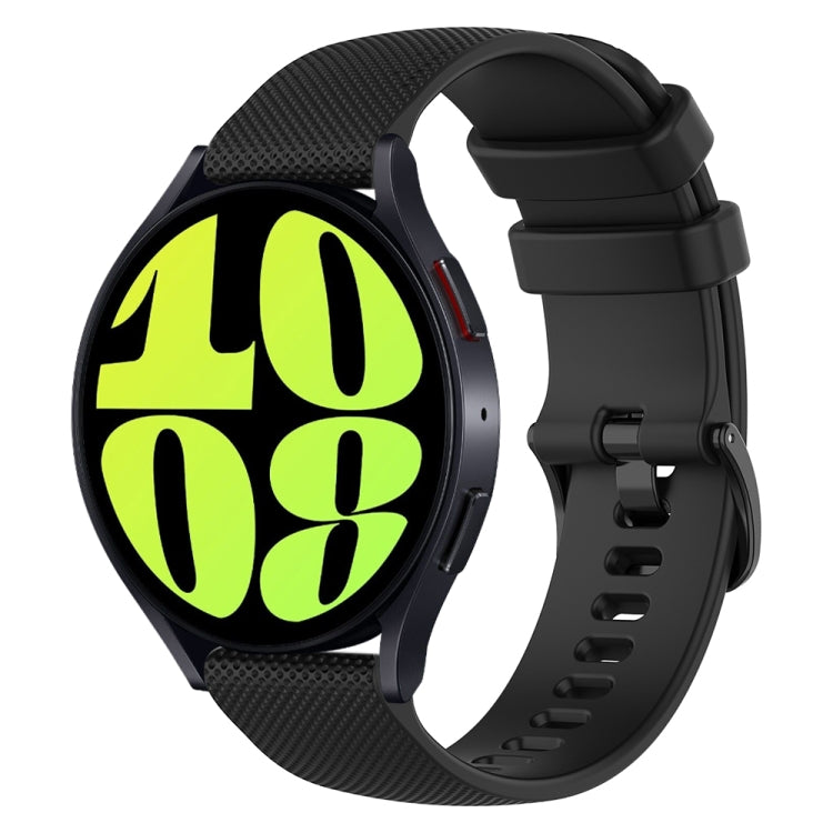 20mm Checkered Silicone Watch Band, For Samsung Galaxy Watch 6 40mm, For Samsung Galaxy Watch 6 Classic 43mm