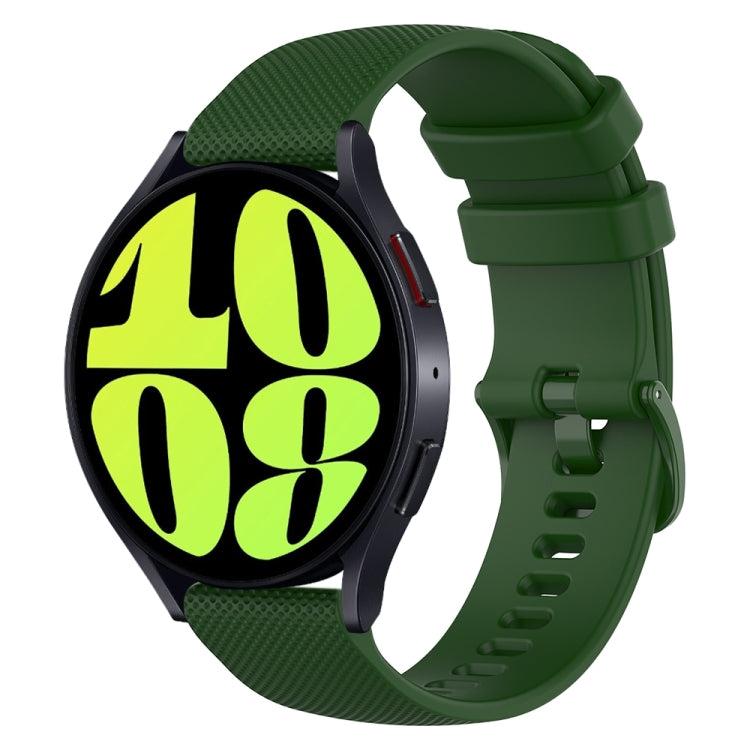 20mm Checkered Silicone Watch Band, For Samsung Galaxy Watch 6 40mm, For Samsung Galaxy Watch 6 Classic 43mm