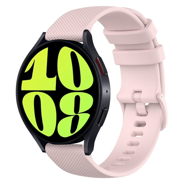 20mm Checkered Silicone Watch Band, For Samsung Galaxy Watch 6 40mm, For Samsung Galaxy Watch 6 Classic 43mm