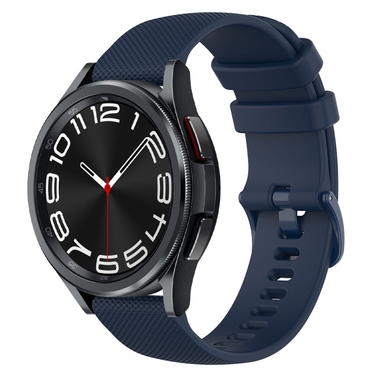 20mm Checkered Silicone Watch Band, For Samsung Galaxy Watch 6 40mm, For Samsung Galaxy Watch 6 Classic 43mm