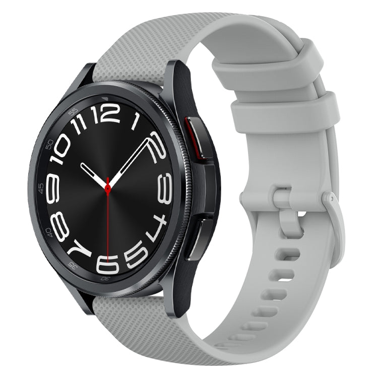 20mm Checkered Silicone Watch Band, For Samsung Galaxy Watch 6 40mm, For Samsung Galaxy Watch 6 Classic 43mm
