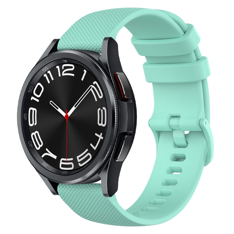 20mm Checkered Silicone Watch Band, For Samsung Galaxy Watch 6 40mm, For Samsung Galaxy Watch 6 Classic 43mm