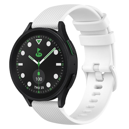20mm Checkered Silicone Watch Band, For Samsung Galaxy watch 5 Pro Golf Edition, For Samsung Galaxy watch 5 Golf Edition