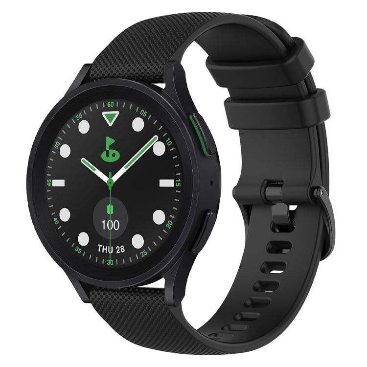 20mm Checkered Silicone Watch Band, For Samsung Galaxy watch 5 Pro Golf Edition, For Samsung Galaxy watch 5 Golf Edition
