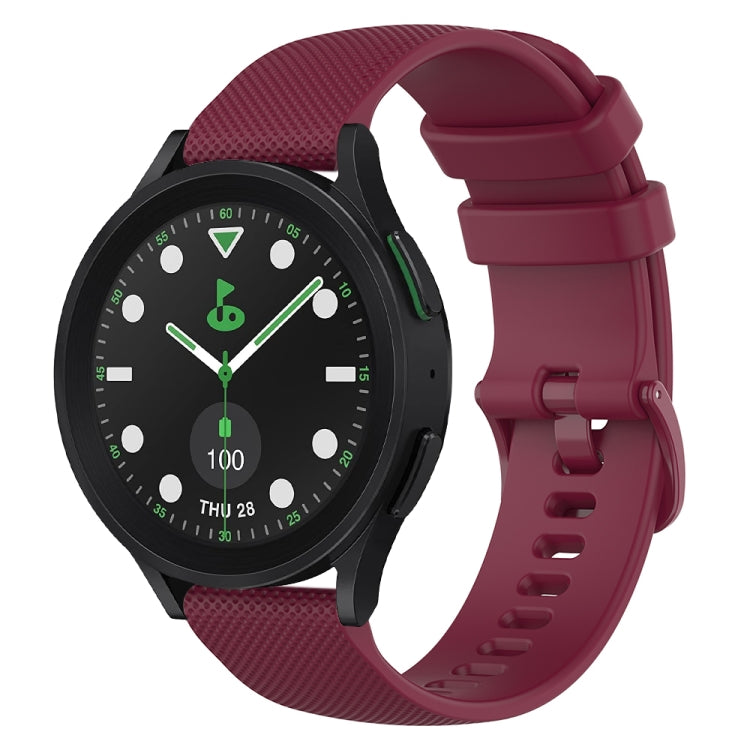 20mm Checkered Silicone Watch Band, For Samsung Galaxy watch 5 Pro Golf Edition, For Samsung Galaxy watch 5 Golf Edition