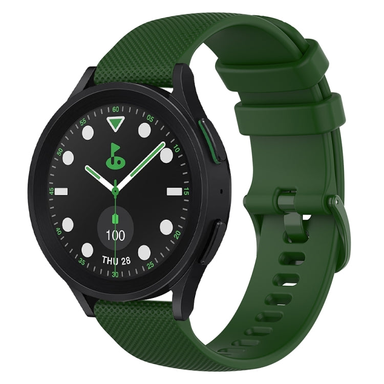 20mm Checkered Silicone Watch Band, For Samsung Galaxy watch 5 Pro Golf Edition, For Samsung Galaxy watch 5 Golf Edition