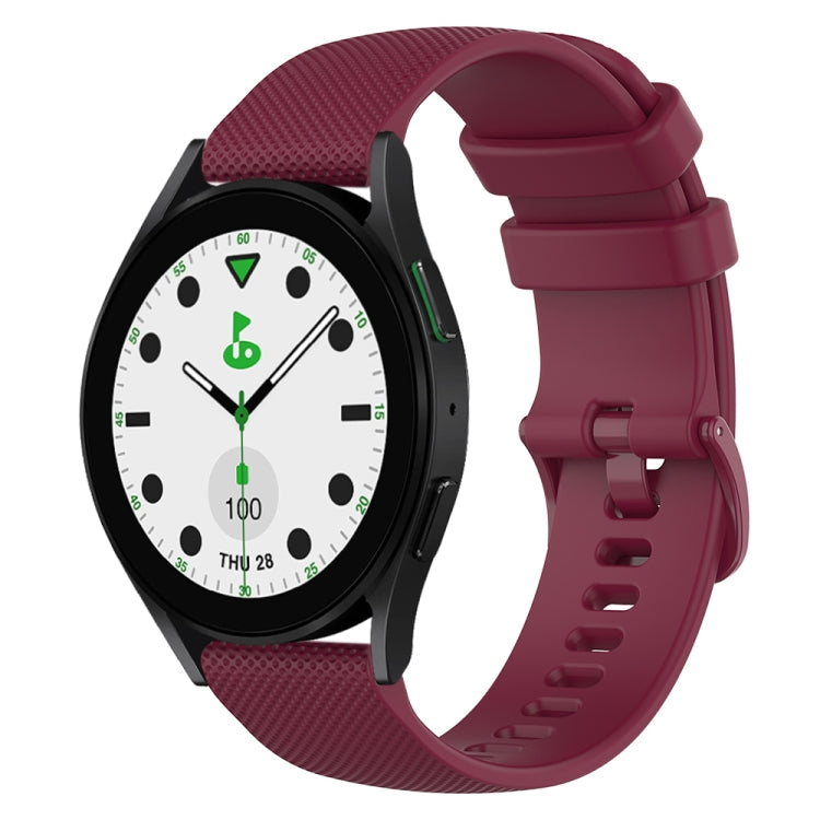 20mm Checkered Silicone Watch Band, For Samsung Galaxy watch 5 Pro Golf Edition, For Samsung Galaxy watch 5 Golf Edition