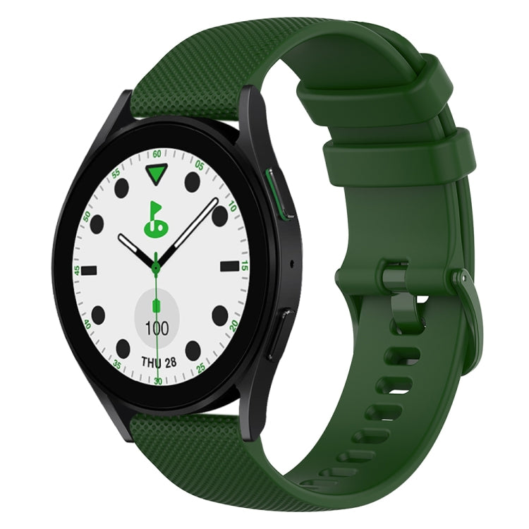 20mm Checkered Silicone Watch Band, For Samsung Galaxy watch 5 Pro Golf Edition, For Samsung Galaxy watch 5 Golf Edition