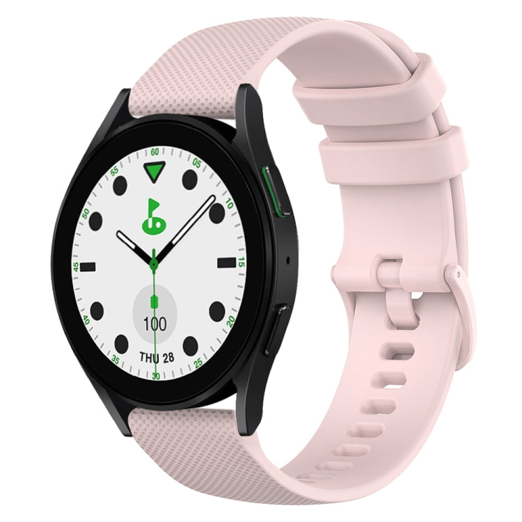 20mm Checkered Silicone Watch Band, For Samsung Galaxy watch 5 Pro Golf Edition, For Samsung Galaxy watch 5 Golf Edition