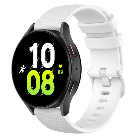 20mm Checkered Silicone Watch Band, For Samsung Galaxy Watch 5  44mm, For Samsung Galaxy Watch 5 Pro  45mm