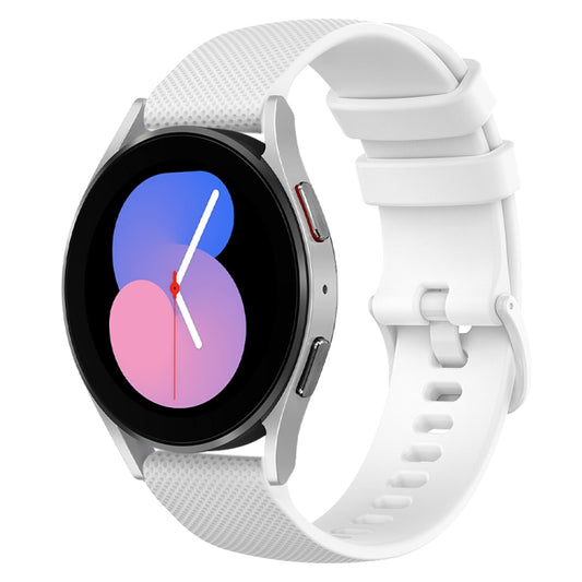 20mm Checkered Silicone Watch Band, For Samsung Galaxy Watch 5  40mm