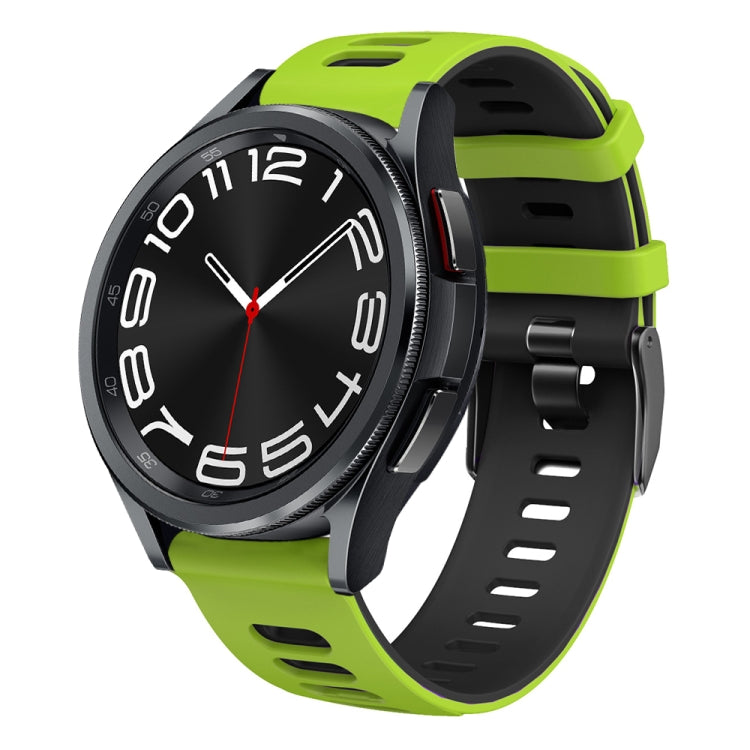 20mm Two-color Silicone Watch Band, For Samsung Galaxy Watch 6 40mm, For Samsung Galaxy Watch 6 Classic 43mm