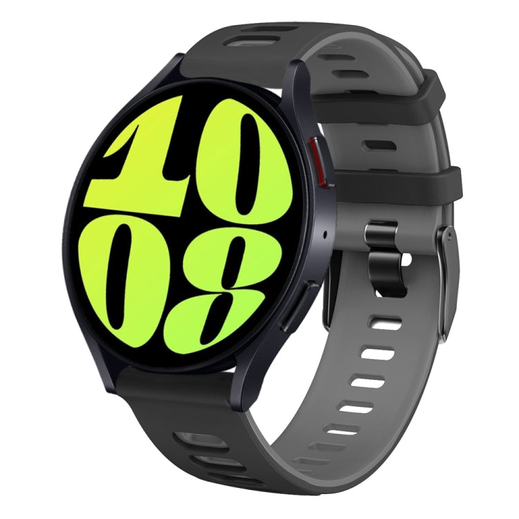 20mm Two-color Silicone Watch Band, For Samsung Galaxy Watch 6 Classic 47mm, For Samsung Galaxy Watch 6 44mm