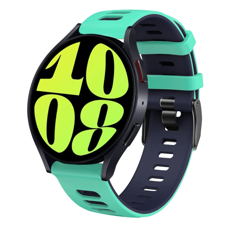 20mm Two-color Silicone Watch Band, For Samsung Galaxy Watch 6 Classic 47mm, For Samsung Galaxy Watch 6 44mm