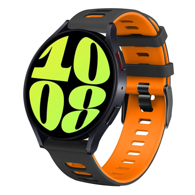 20mm Two-color Silicone Watch Band, For Samsung Galaxy Watch 6 40mm, For Samsung Galaxy Watch 6 Classic 43mm