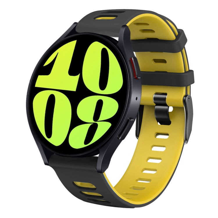 20mm Two-color Silicone Watch Band, For Samsung Galaxy Watch 6 40mm, For Samsung Galaxy Watch 6 Classic 43mm