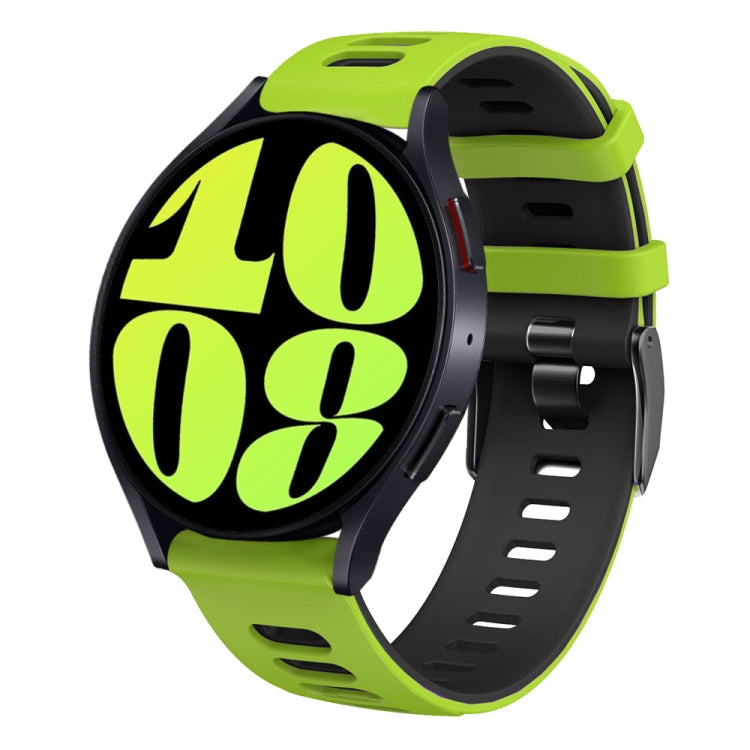20mm Two-color Silicone Watch Band, For Samsung Galaxy Watch 6 40mm, For Samsung Galaxy Watch 6 Classic 43mm