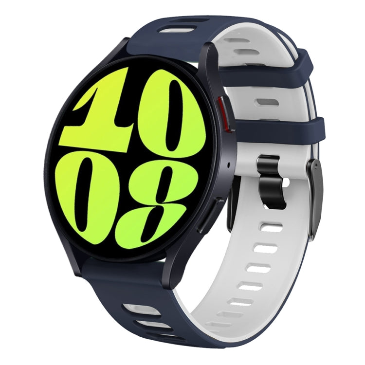 20mm Two-color Silicone Watch Band, For Samsung Galaxy Watch 6 40mm, For Samsung Galaxy Watch 6 Classic 43mm