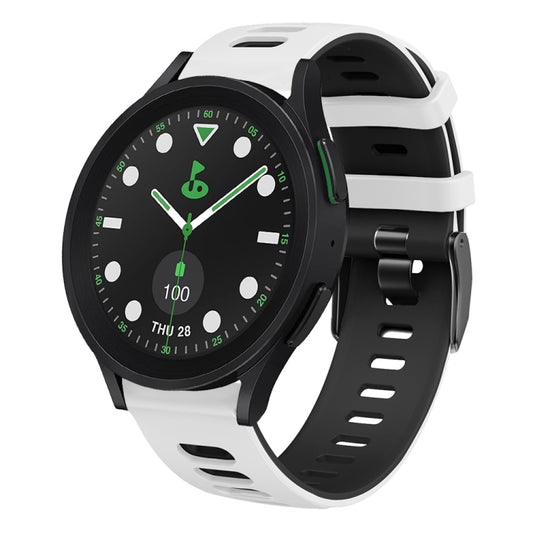 20mm Two-color Silicone Watch Band, For Samsung Galaxy watch 5 Pro Golf Edition, For Samsung Galaxy watch 5 Golf Edition