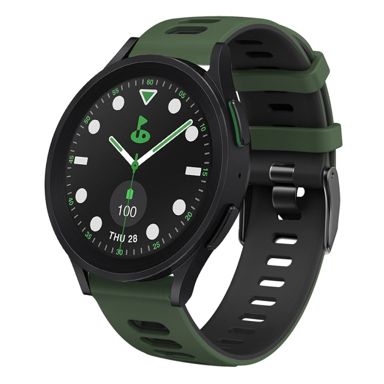20mm Two-color Silicone Watch Band, For Samsung Galaxy watch 5 Pro Golf Edition, For Samsung Galaxy watch 5 Golf Edition