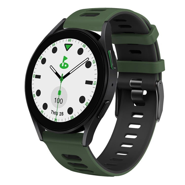 20mm Two-color Silicone Watch Band, For Samsung Galaxy watch 5 Pro Golf Edition, For Samsung Galaxy watch 5 Golf Edition