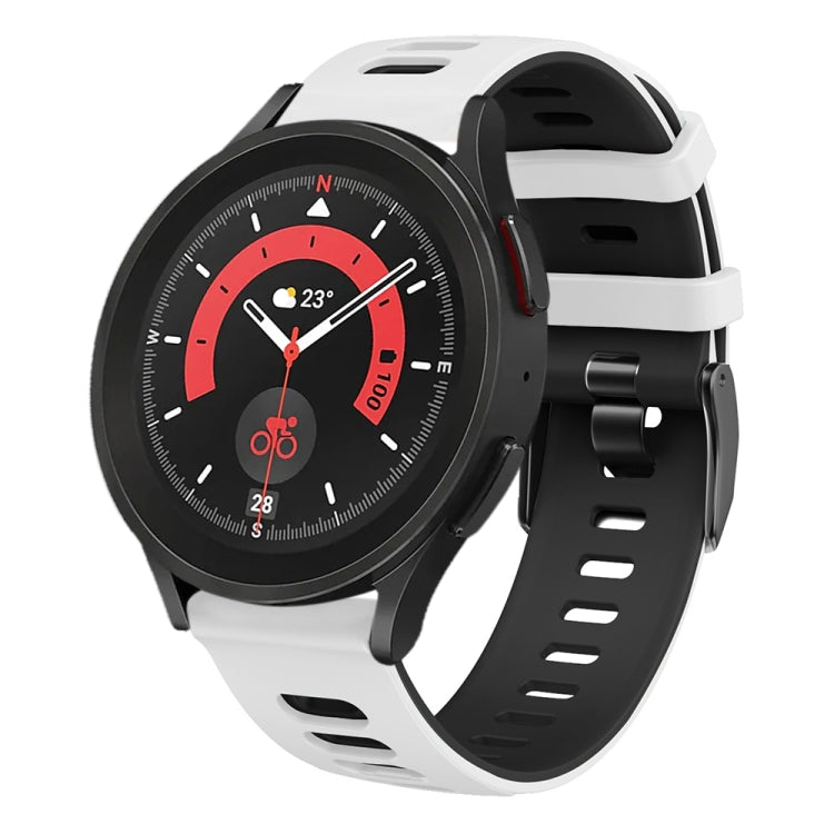 20mm Two-color Silicone Watch Band, For Samsung Galaxy Watch 5  44mm, For Samsung Galaxy Watch 5 Pro  45mm