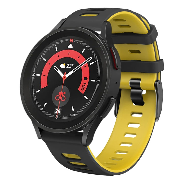 20mm Two-color Silicone Watch Band, For Samsung Galaxy Watch 5  44mm, For Samsung Galaxy Watch 5 Pro  45mm
