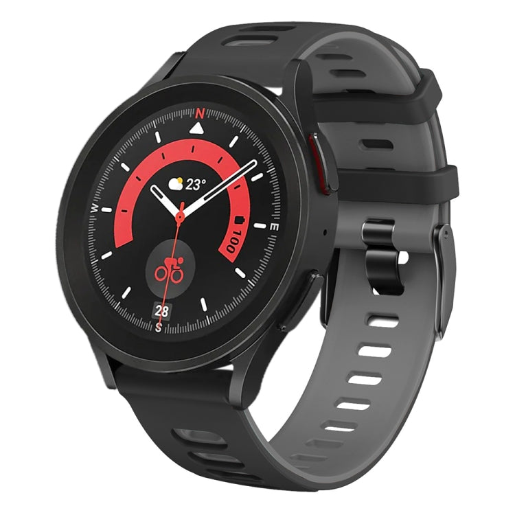 20mm Two-color Silicone Watch Band, For Samsung Galaxy Watch 5  44mm, For Samsung Galaxy Watch 5 Pro  45mm